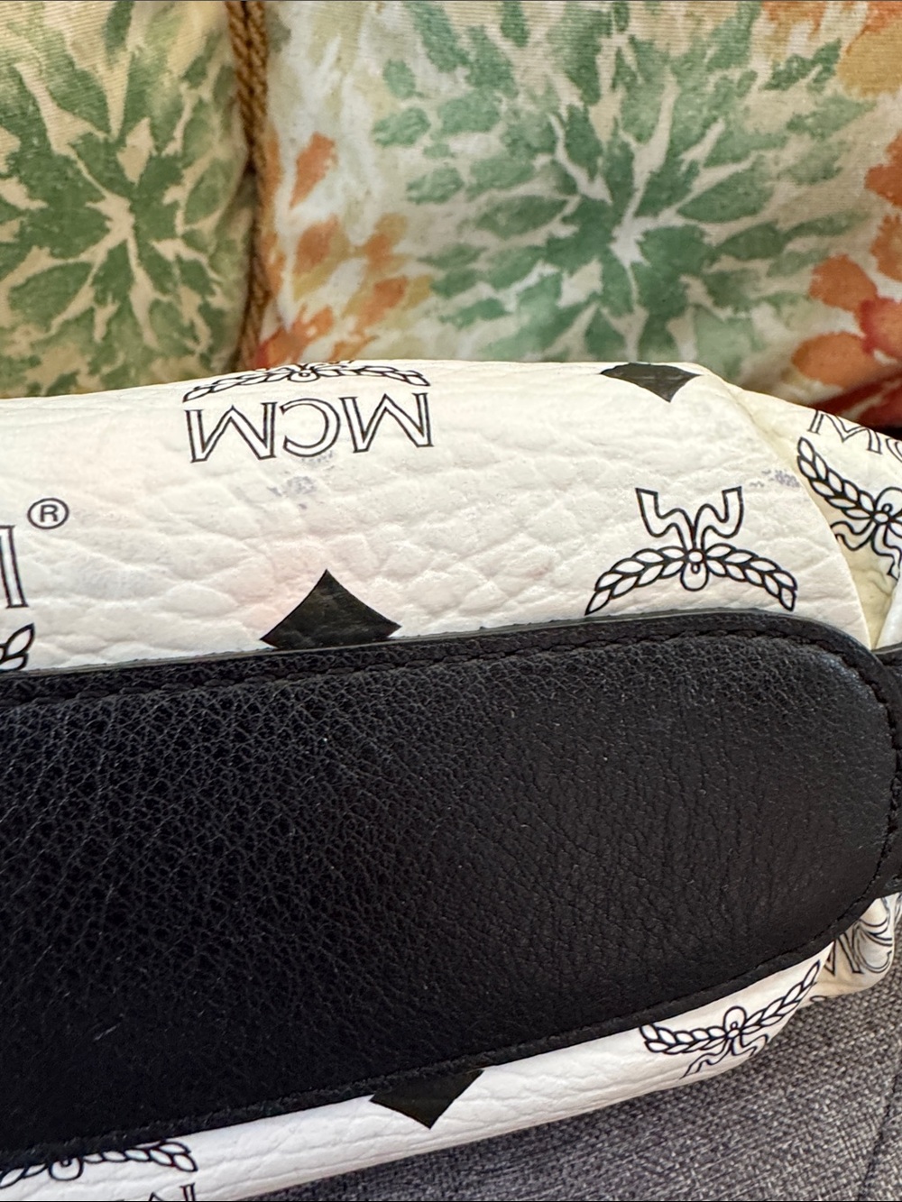 MCM Black & White Monogram Crossbody - Picture 10 of 12